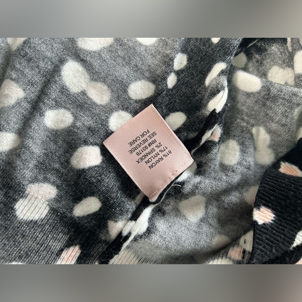 Philosophy polka  dot cardigan, button up. Petite large - Picture 6 of 6